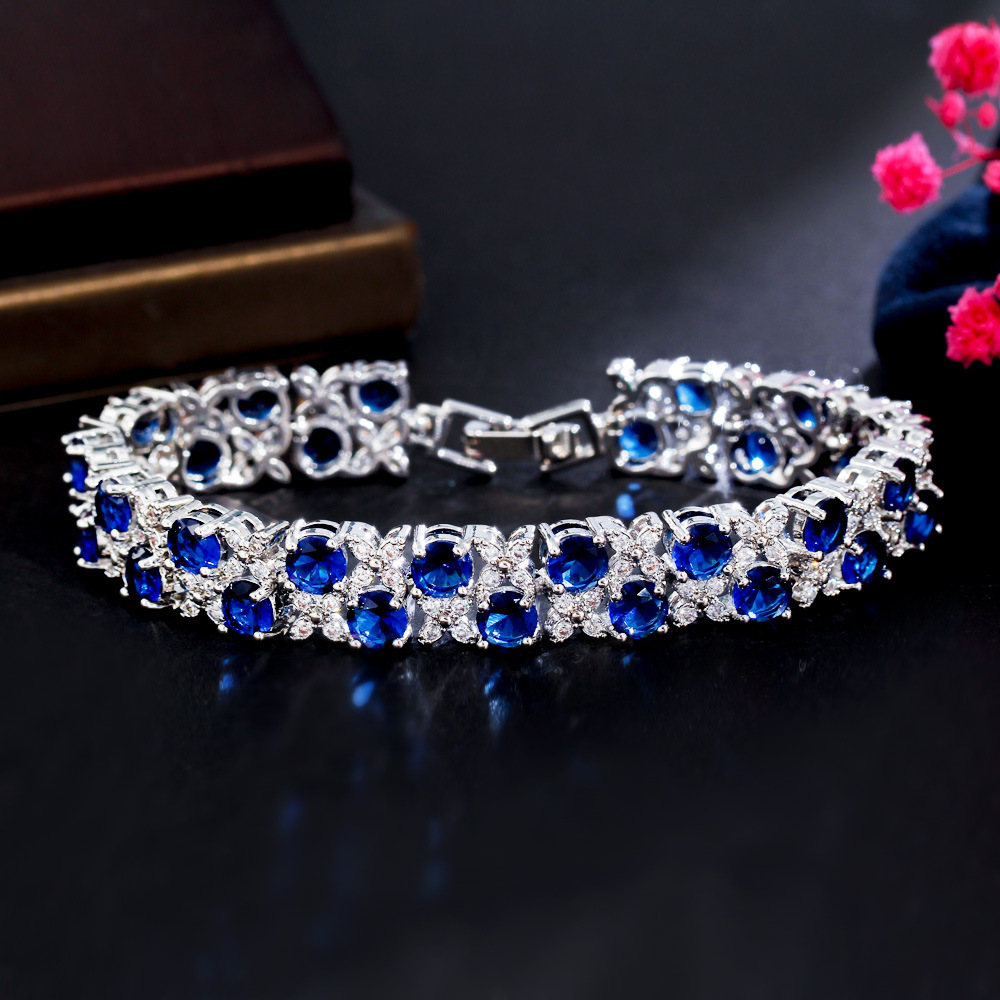 2025 Choucong Wedding Bracelets Handmade Tennis Sparkling Luxury Jewelry 18K White Gold Fill Multi Color 5A Zircon CZ Diamond Elegant Women Fashion Wi