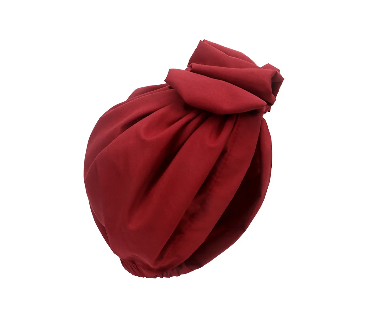 Trendy Big Bow Knot Turban Bonnets For Women Designer Retro Stretchy Beanie Cap Gorgeous Party Head Cover Plain Hijabs Head Wrap