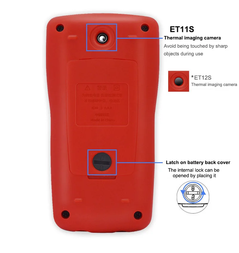 TOOLTOP 2-In-1 Digital Thermal Imager Multimeter,ET11S/ET12S,90*32 Professional Digital Touch Screen Multi-Tool Voltmeter