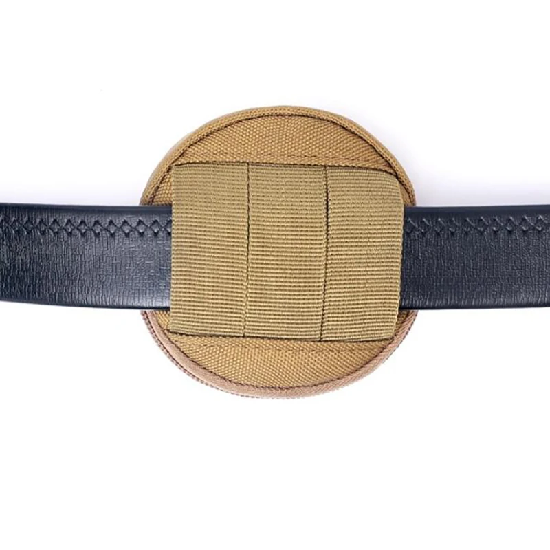 New Round Tactical Wallet Pouch Portable Coin Key Pocket For Hunt Waist With Clip Outdoor Accessories Bag Circular Key Coin Bag