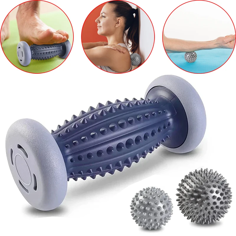 Foot Massage Roller Spiky Ball Foot Pain Relief Massager Relieve Plantar Fasciitis Heel Foot Arch Pain Relax Shoulder Foot Back