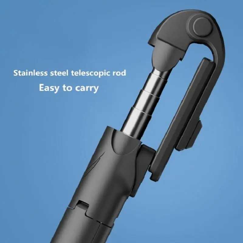 Portable Wireless Selfie Stick Expandable Tripod with Fill Light Remote Shooting for Ios Android Phone Selfie Stick 1mLX241102