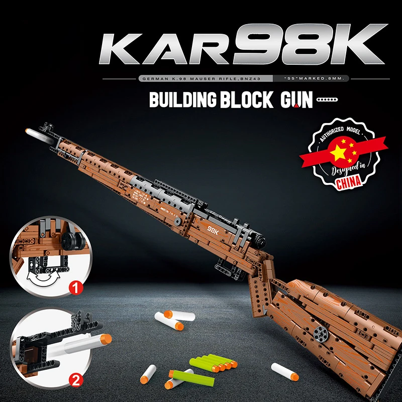 Creative Military Series 98K Building Blocks Set Model Puzzle Assembly Toy Nice Christmas Gift For Kids/Adults