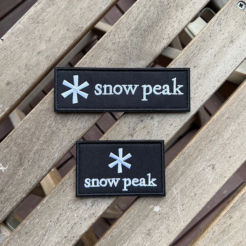 1PC Snow Peak Patch Stripes Badge Tags Chevrons Military Armband Hook Loop Embroidered Patches