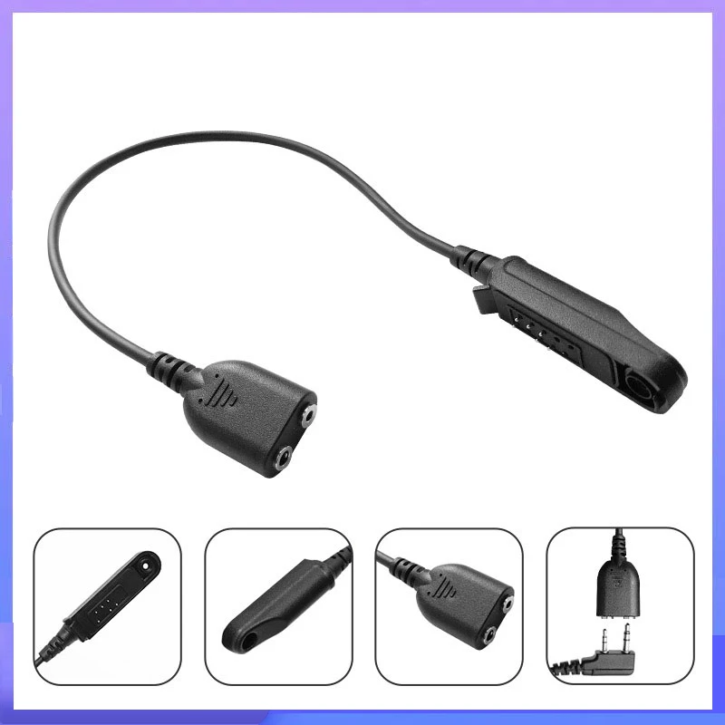 Adapter Cable Baofeng UV-9R Pro v2 Waterproof Walkie Talkie 2 Pin K Headset Speaker Mic for UV-XR BF-9700 GMRS-9R GT-3WP Radio