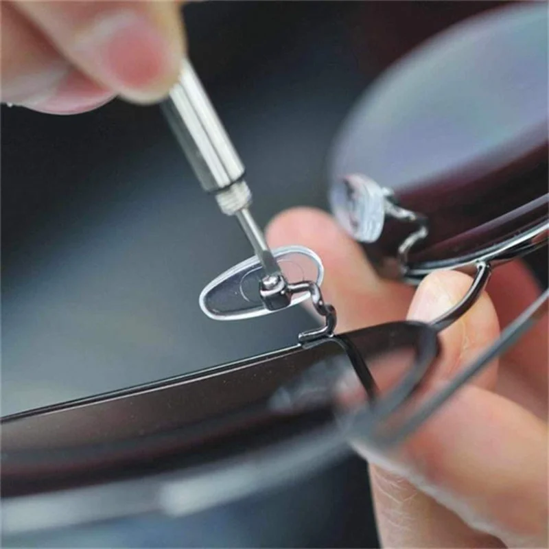 1/5/10pcs 3 in 1 Aluminum Steel Eyeglass Screwdriver Sets with Keychain Screwdrivers for Sunglass Glasses Watch Repair Tool Kits