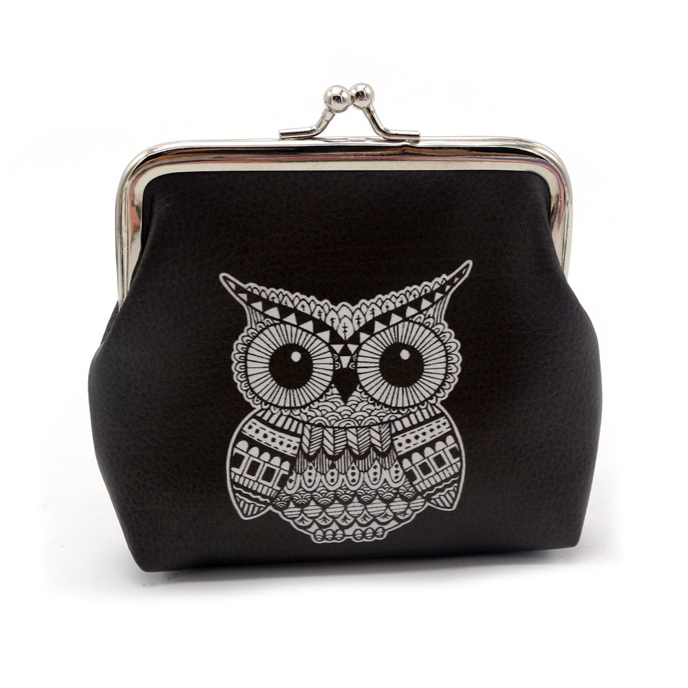 New Designer Cute Owl Pattern Printed Small Wallet 1-Piece Set Hot Selling Women's Cute Coin Wallet Carteira Feminina