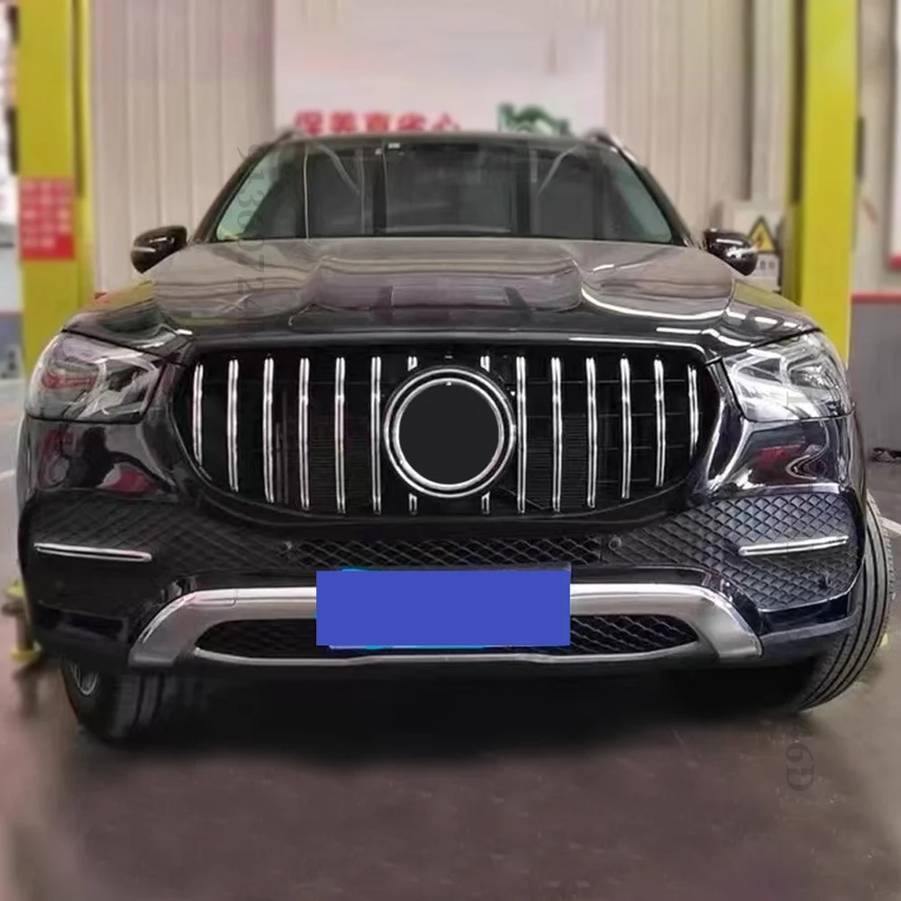 Upgrade Front Hood Grille Racing Grill Perfect Match GT Diamond Sport Body Kit Trim For Mercedes W167 Benz GLE 350 450 2020-2023