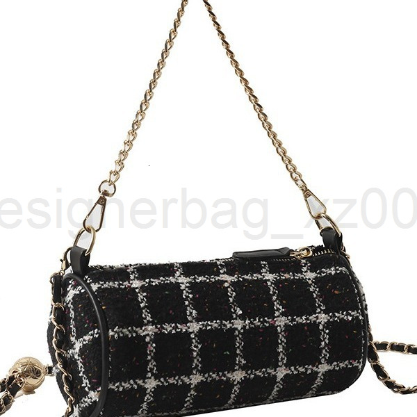 Bag Designer Fashion Classic 10a Top Woman Handbagevening Bags New Trendy and Versatile Diamond Grid Chain Casual Single Shoulder Crossbody Cylindrica