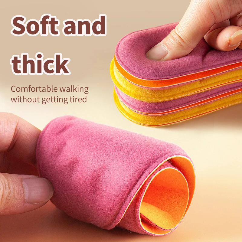 Self Heated Thermal Insoles for Feet Warm Memory Foam Arch Support Insoles for Women Winter Sneakers Boots Self-heating Shoe Pad