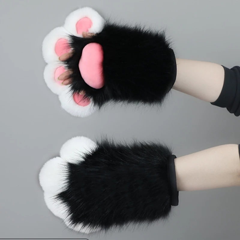 Anime Cosplay Props Oversized Paw Furry Kitten Toe Beans for Halloween Cosplay Anime Gloves Furry Paw for Carnivals H7EF