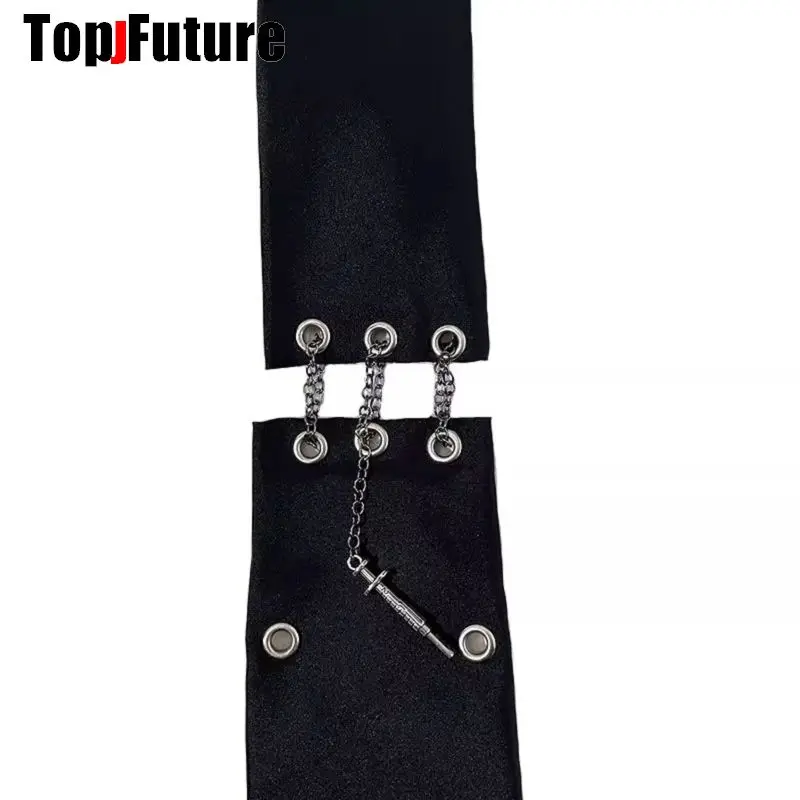 Women Men Gothic Punk Pre-Tied Y2K Girl Boys Ties Japanese Style Shirt School Student Uniform Necktie Accessories Wholesale