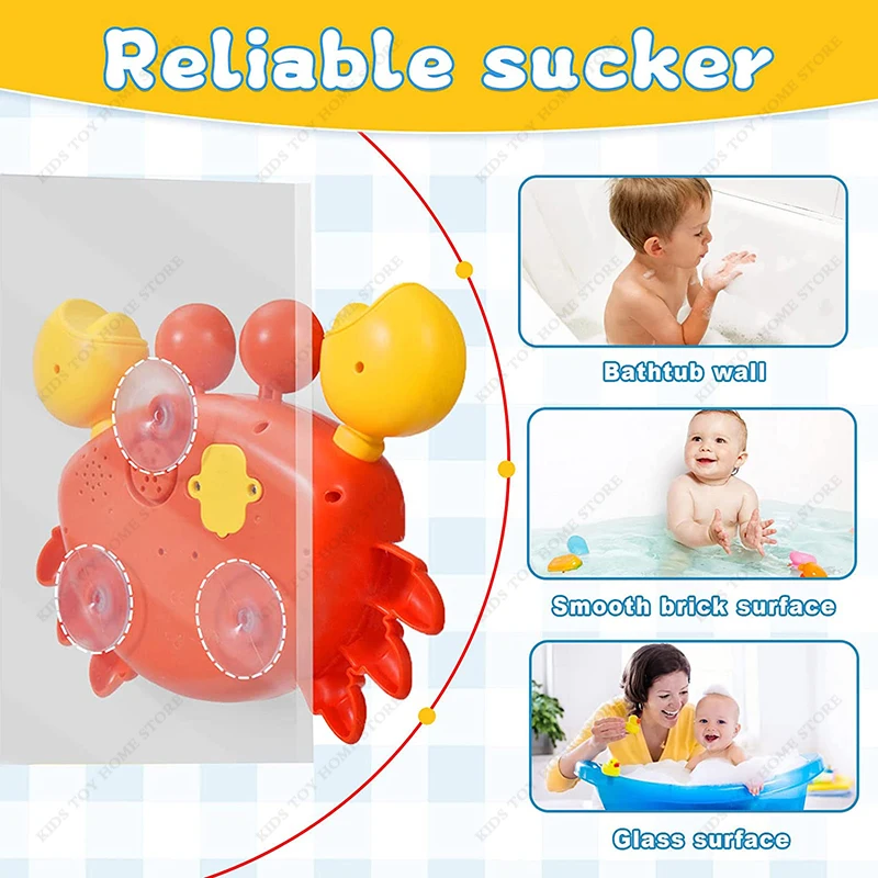 Crab Shaped Baby Bubble Bath Toys with Music Maker for tub Parent Child Machine During Time