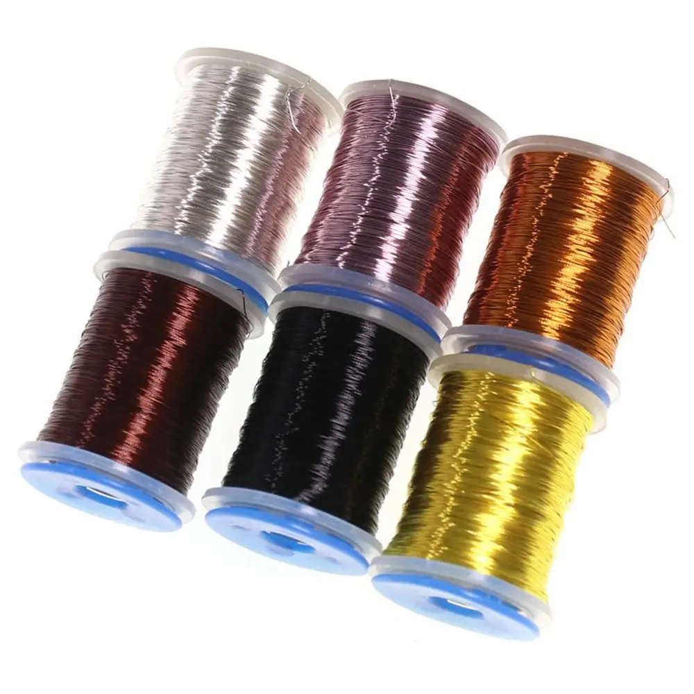 Tying Fly Body Ribbing Copper Wire 26 yards Fly Tying Thread Fishing Accessories Nymph Thread for Flies Trout Bass Midge Larve smile