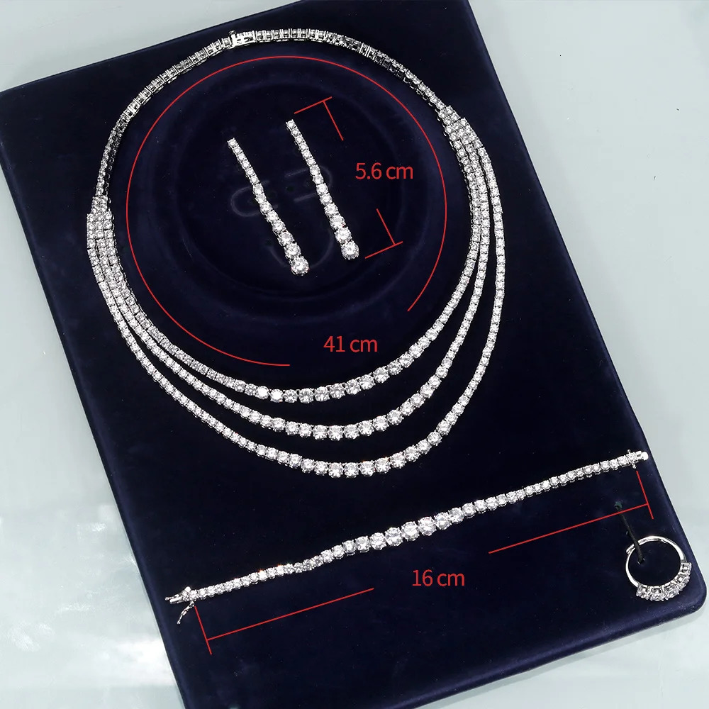 BrideTalk Multi Layer Pearl Necklace Womens Crystal Zircon Necklace Wedding Jewelry 241031