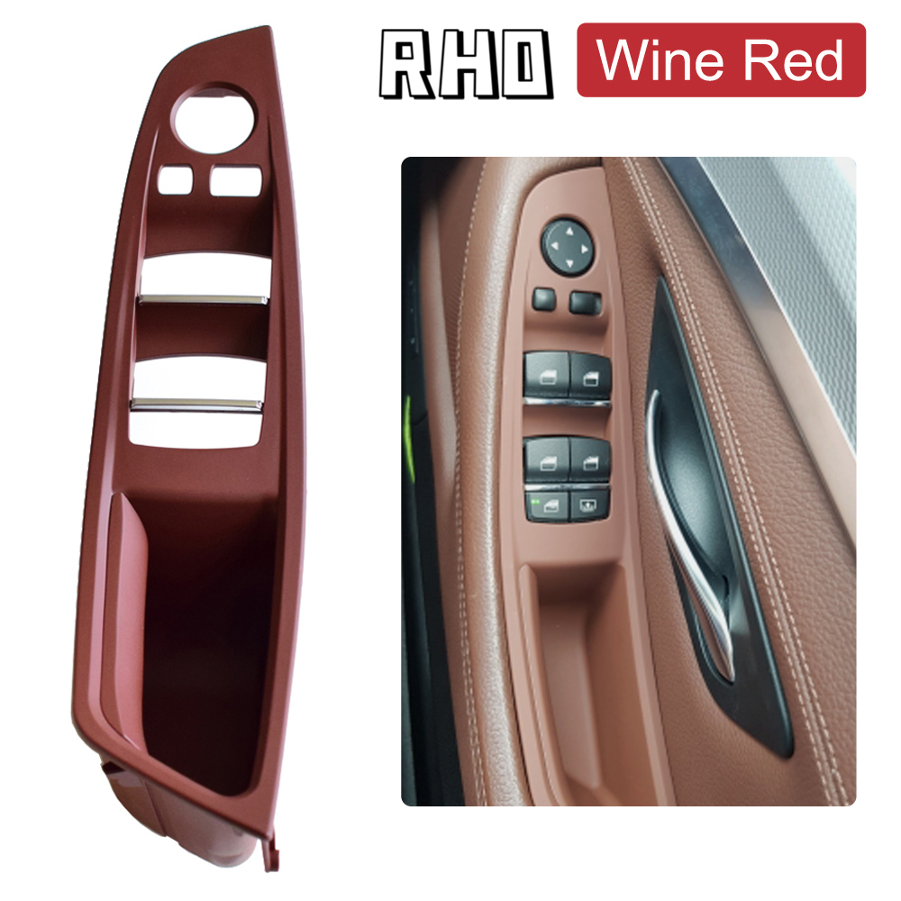 Right Hand Drive RHD Side Inner Door Handle Panel Trim Beige Oyster Black Red-Wine For BMW F10 F11 520i 528i 535i 2010-2016