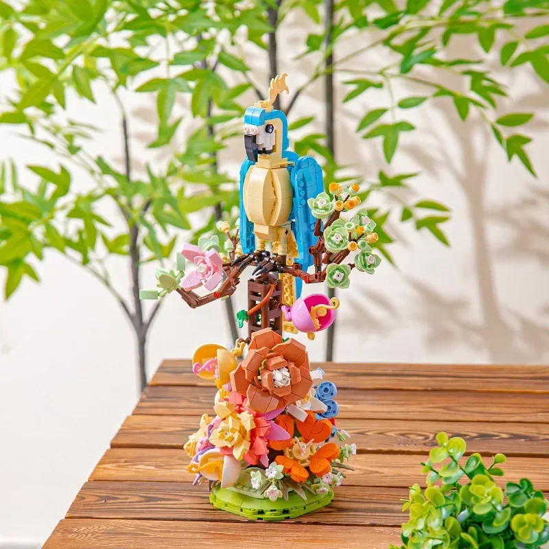 Simulated Bird Building Blocks DIY Puzzle Toy Decorations Office Home Decorations Gifts To Family and Friends