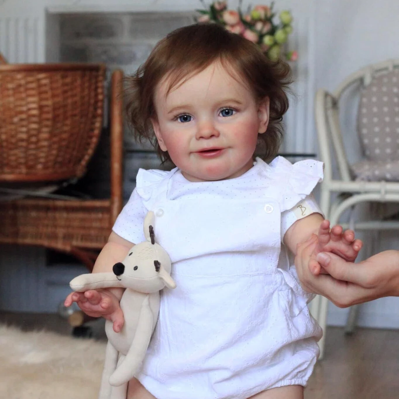 NPK 24inch High Quality Already Finished Painted Handmade Doll Reborn Toddler Girl Doll Zoe Skin Very Detailed 3D Skin