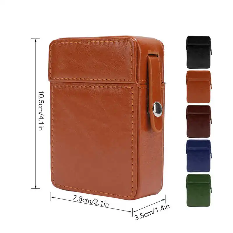 Cigarette Cigarette Case PU Leather Cigarette Case One Piece Design Capacity for Gifts