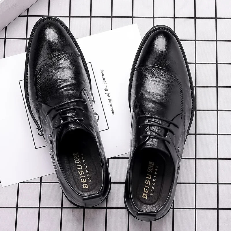 Mens shoes mens shoes mens shoes genuine leather business formal Oxford shoes mens high-quality leather Zapatos Hombre 241031
