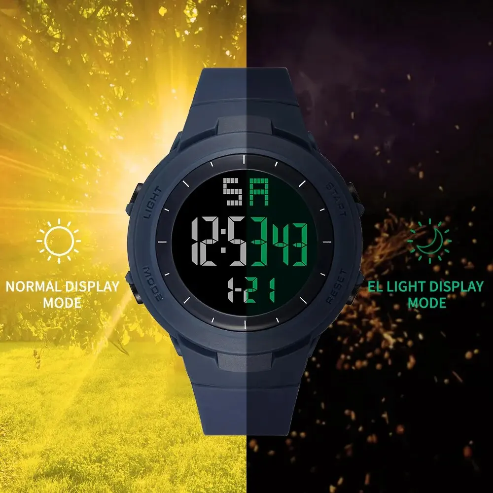 READ Digital Watch for Boys and Girls, Waterproof Watch,LED Easy to Read Stopwatch Alarm Multifunctional Outdoor Student Watch
