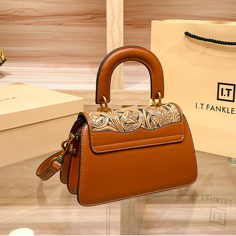 Authentic Retro Bag High-end Fashion Designer Leather Shoulder Bag, Women's Handbag