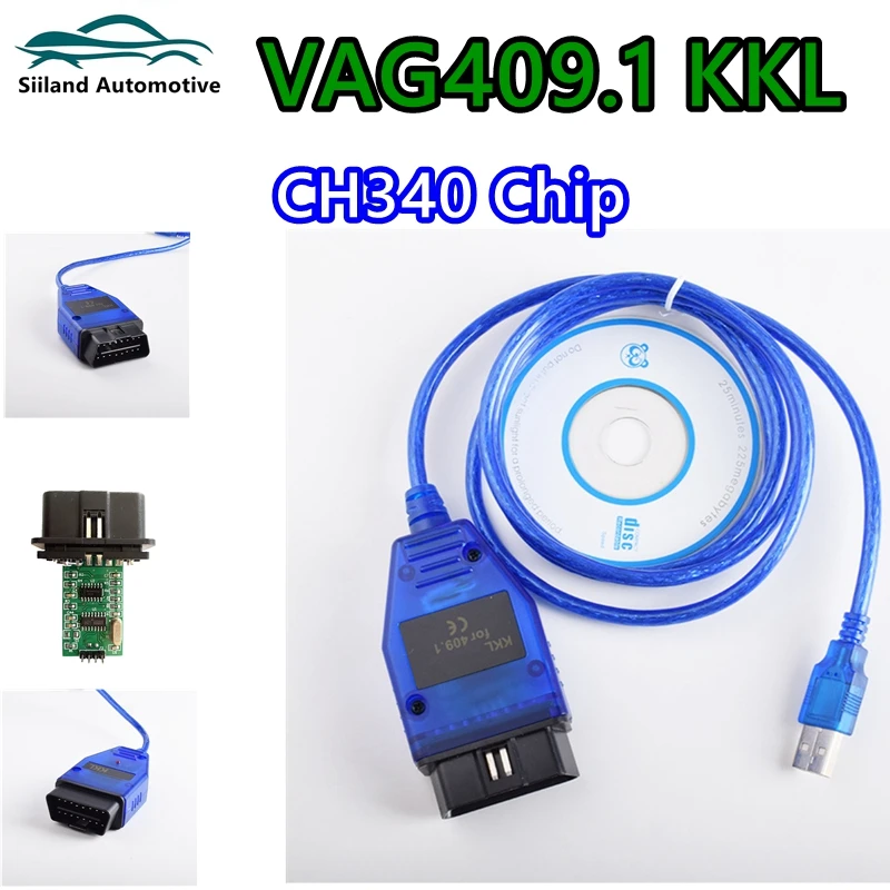 Car Diagnostiic Tool With CH340 Chip For VAG 409 KKL Cable USB Interface VAG409 OBD2 Scanner For VAG KKL 409