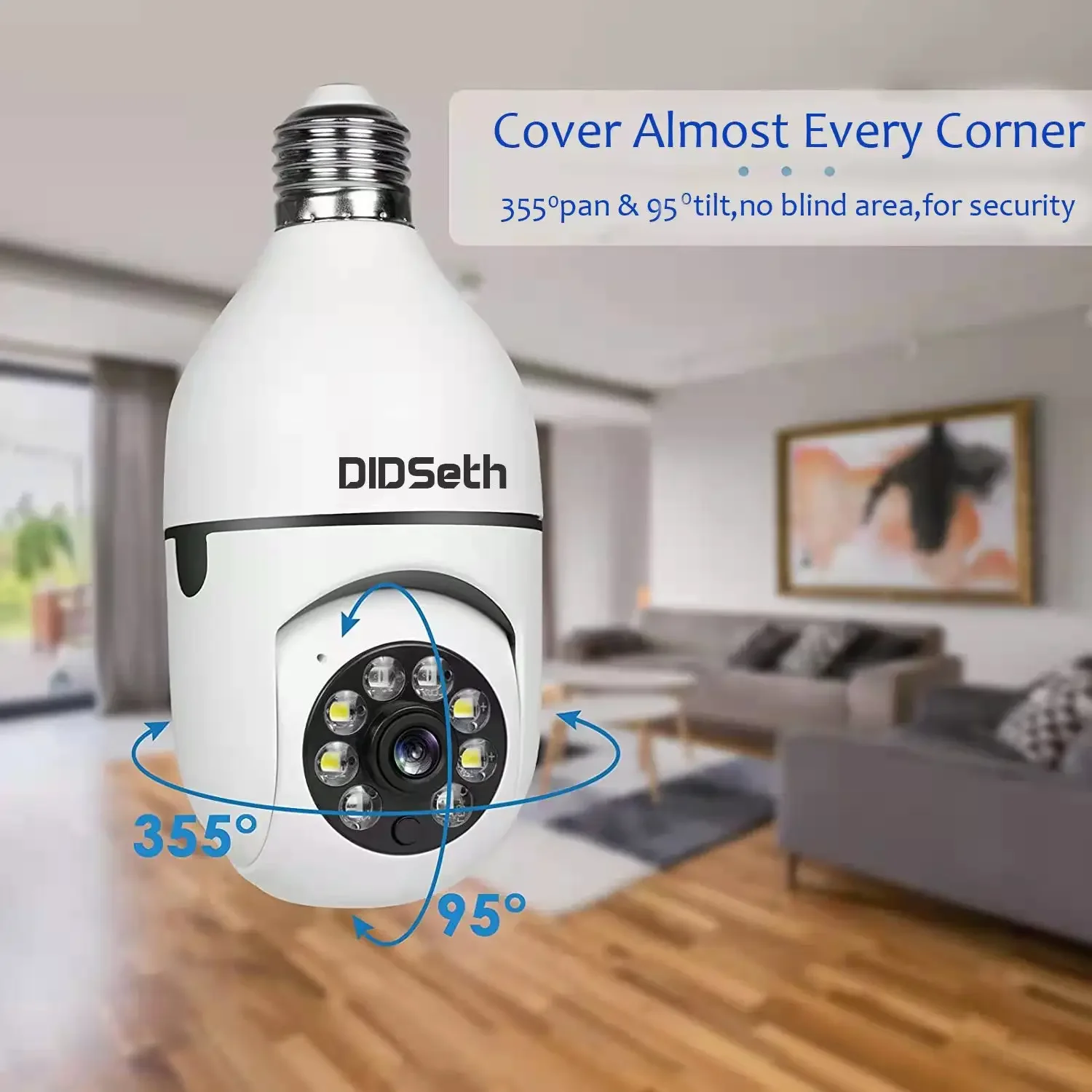DIDSeth 2MP IP Camera E27 Light new Bulb Camera Auto Tracking Video Surveillance Waterproof Two-way Audio Security 2025 Dome Camera