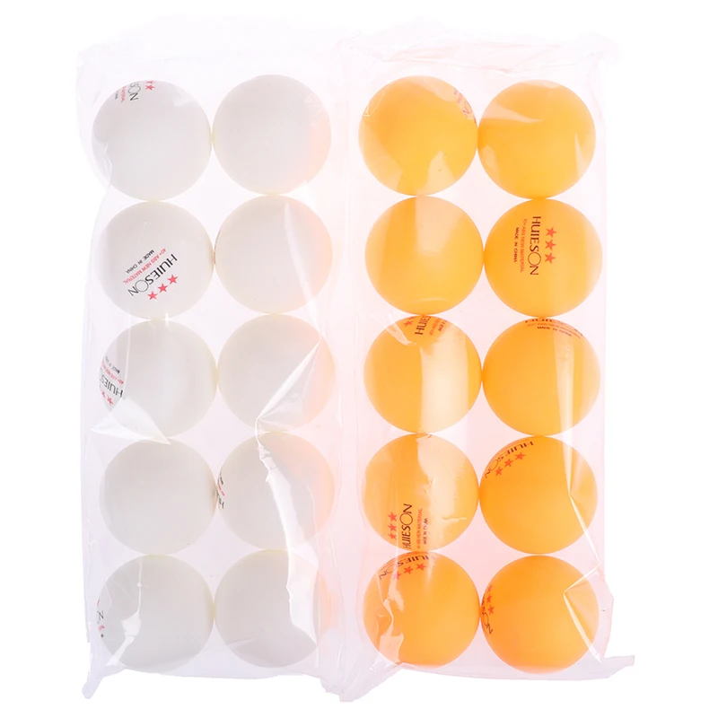 10pcs New Material Table Tennis Ball 40+mm Diameter 2.8g 3 Star ABS Plastic Ping Pong Balls for Table Tennis Training