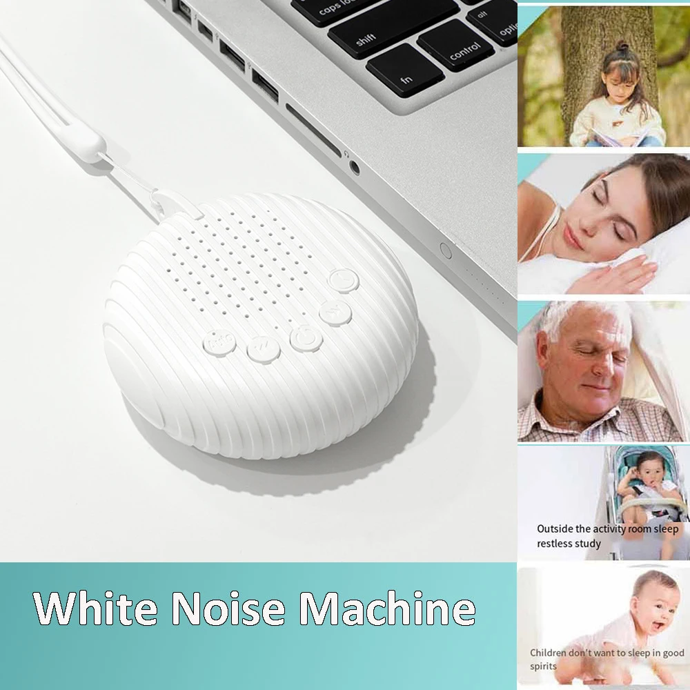 Baby White Noise Sound Machine with 10 Natural Sounds Portable Timed Shutdown Sleep Machine USB Charge Night Timer Noise Player