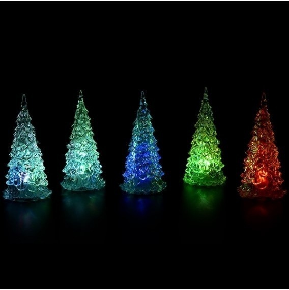 Small Christmas Tree Colorful Seven Colors Changing LED Lamp Light Romatic Home Christmas Decoration e781c 5 21e14