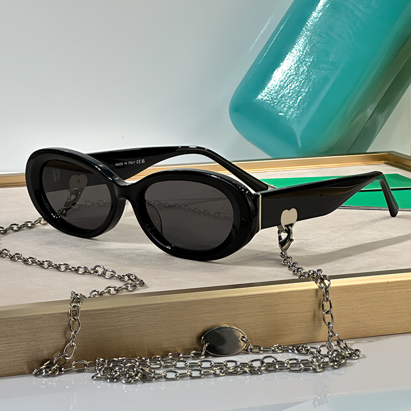 Designer Sunglasses 4221 Oval Frame With Chain Woman Men Summer Luxury Sunglasses Fashion Outdoor Protection Eyeglasses UV400 Protect