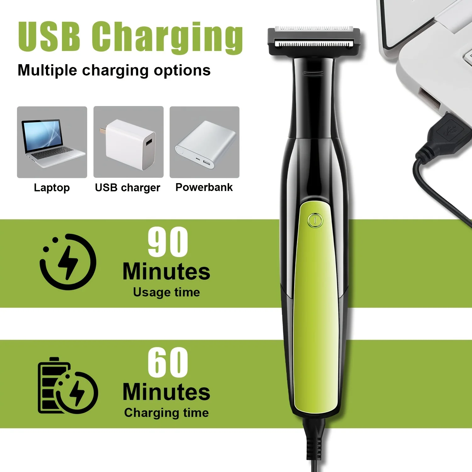 7 in 1 Shaver Men's Multifunctional Rechargeable Earbrow Nose Hair Trimmer Bikini Line Sensitive Shaver Hair Shaving Trimmer