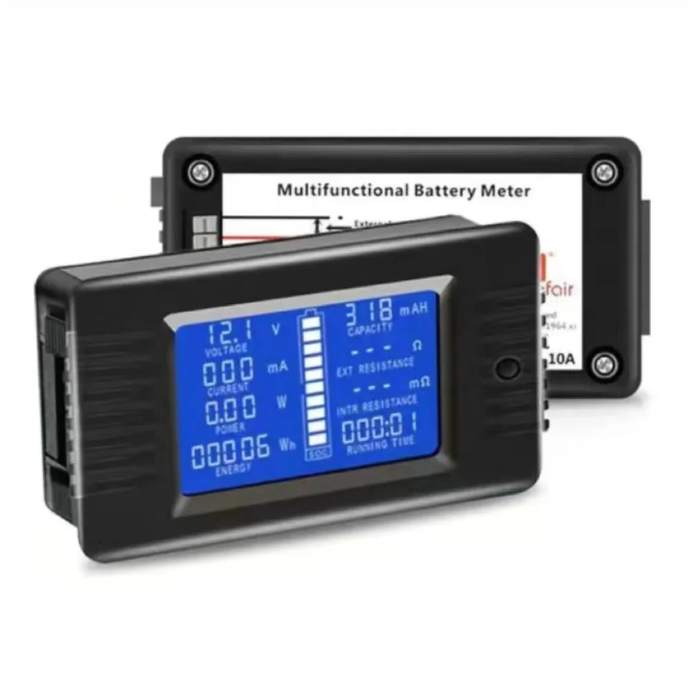 PZEM-015 50A Digital Battery Tester Ammeter Voltmeter Power Meter Power Capacity Impedance Residual Power Tester(With 50A shunt)
