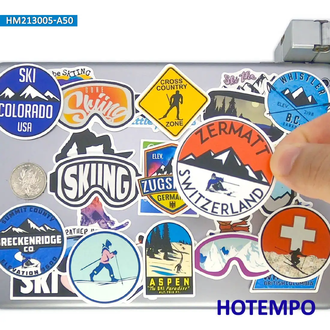 20/30/50PCS Ski Style Stickers Outdoor Sport Alpine Skiing Funny Decals for Scrapbook Luggage Bike Car Laptop Phone Sticker Toys