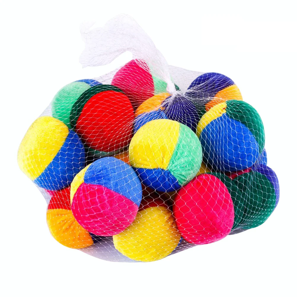 20pcs Juggling Balls Soft Funny Colorful Fabrics Kindergarten Toy for Kids Outdoor Use