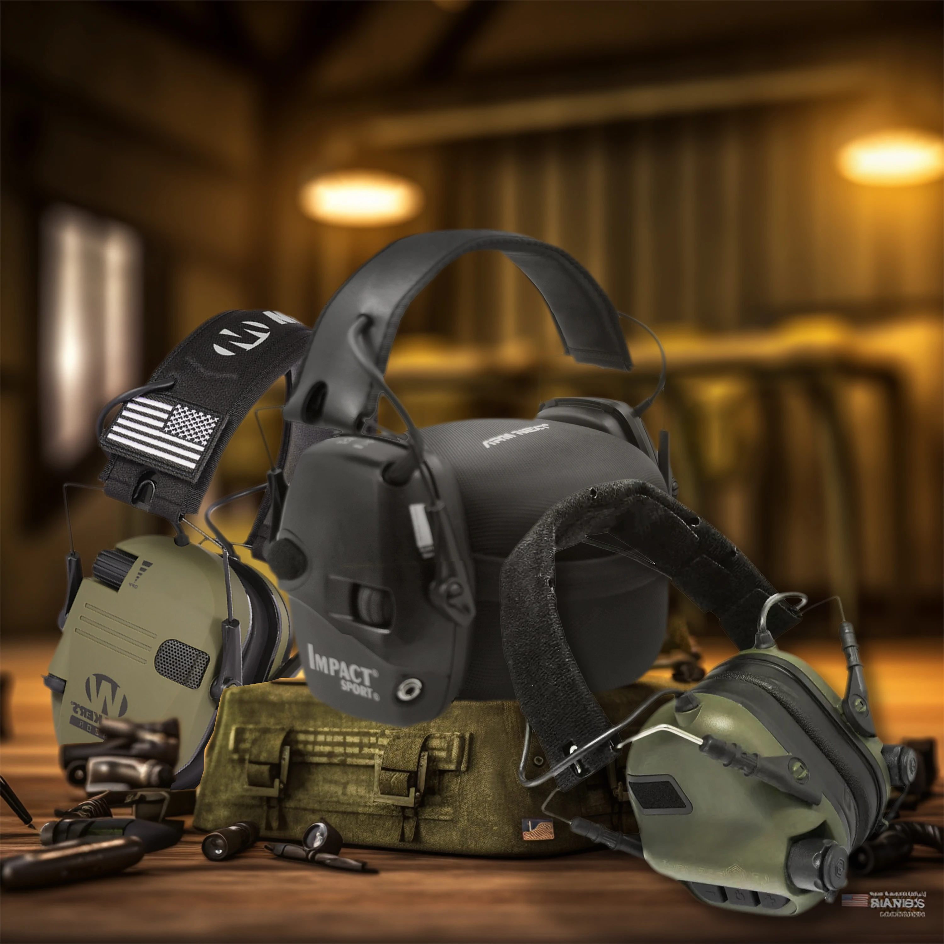 ARM NEXT military tactical headset hard body storage case / light headset case / electronic shooting earmuffs portable case