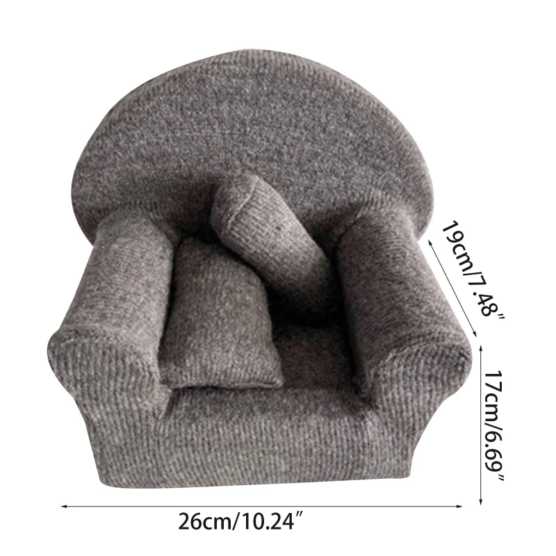 3Pcs/set Newborn Baby Photography Props Posing Mini Sofa Arm Chair Pillows Infant Photo Prop Accessories 100 Days Shooting Props