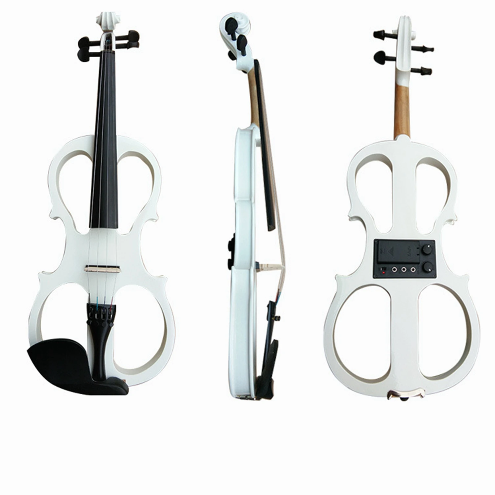 Electric Violin 4/4 with Fittings with Hard Case Violin Bow Electronic Quite Violin Full Size for Teens Performance Violin Lover