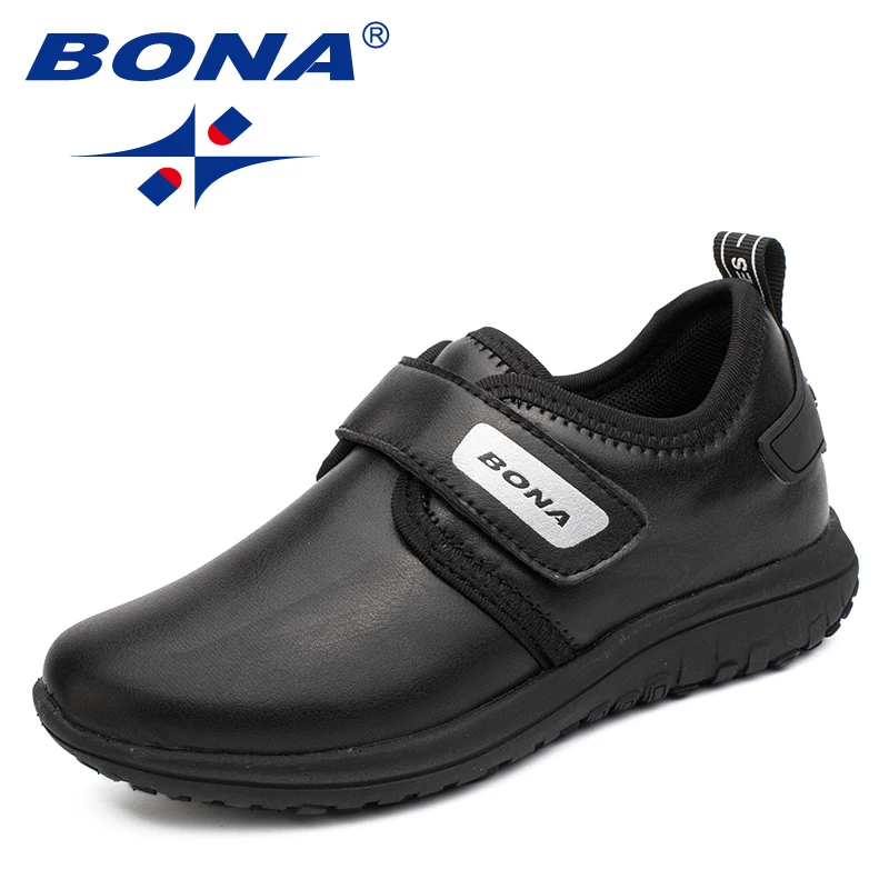 BONA Designers Walking Shoes Boys Sport Sneakers Children Brand Running Shoes Girls Leather Casual Jogging Shoes Kids promotion
