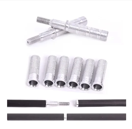 6/12/24pc Archery Arrow Insert Arrow Connecter ID6.2mm OD7.6mm for Insert Arrow Take-down Arrow Shaft