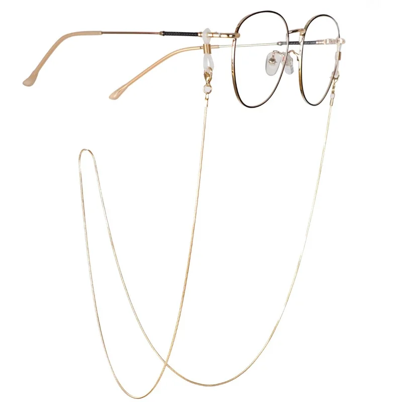 2024 Simple Snake Chain for Glasses Mask Lanyard Women Men Soft Black Silver Color Sunglasses Chains Eyewear Cord Strap Gift