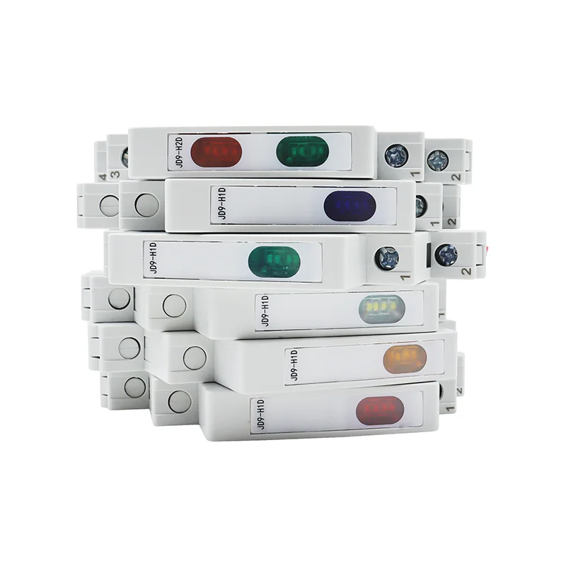LED 1PC Din Rail Mount Pilot Lamp Modular 220V 24V VAC/DC Signal Light Indicating Red Green Blue