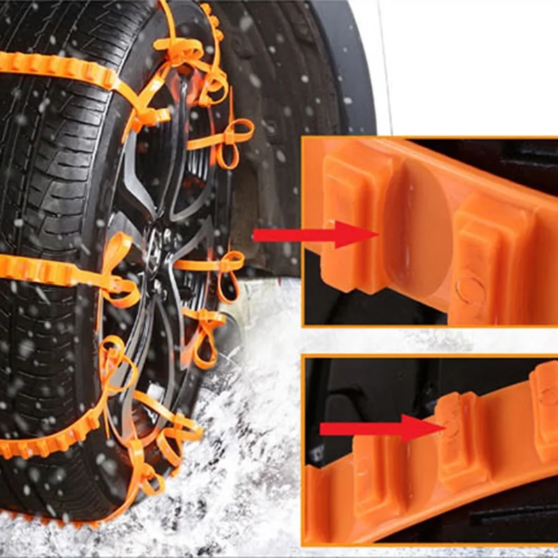1/5/10pcs Universal Anti-skid Snow Chain Off-road Vehicle Emergency Anti Slip Ties Disposable Car Winter Tires Wheel Chains