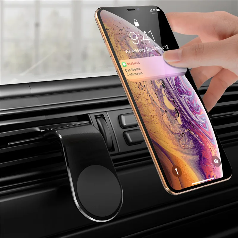 360 Magnetic Phone Holder in Car For iPhone 15 Pro Metal Air Vent Mount Stand For Xiaomi Mi 13 Magnet GPS Phone Holder Bracket