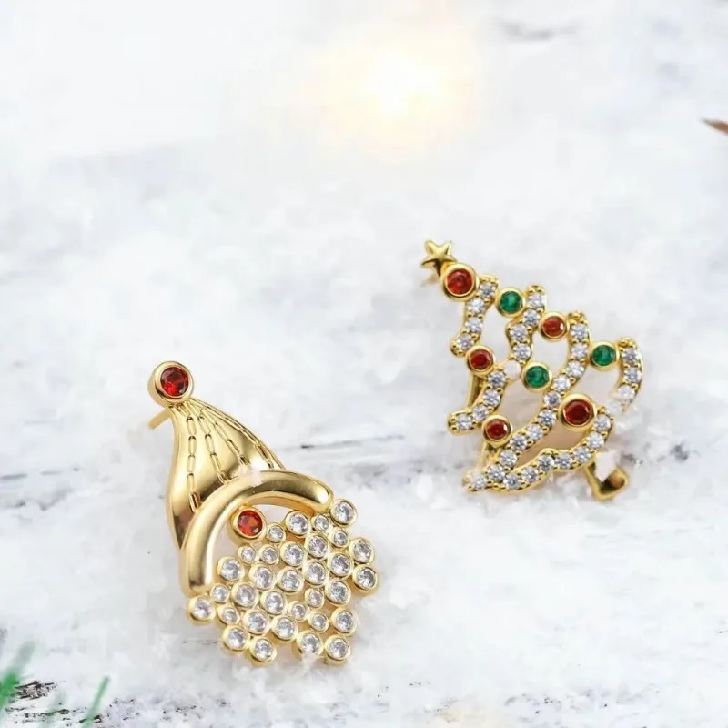 Rhinestone Christmas Atmosphere Female Earring Trend Santa Claus Female Earrings Christmas Jewelry Gifts 241031