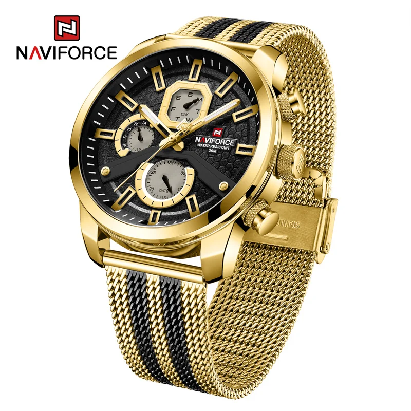 NAVIFORCE 2022 Mens Watches Top Brand Luxury Casual Quartz Watch Men's Sport Waterproof Clock Luminous Watch Relogio Masculino