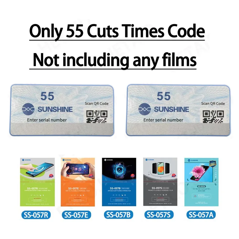 SUNSHINE Original Cut QR Code Sunshine Intelligent Film Cutting Machine Recharge Cut Times For SS-890C Pro Max 890C Mini RL-870