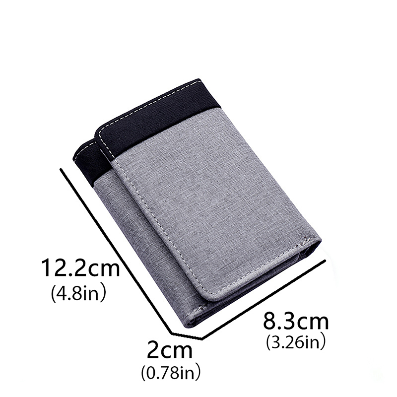 Canvas Wallet Men ID/photo Holders Black/blue/gray Card Holder Wallet Case 8 Slots Hasp Male Purse Credit Card Case