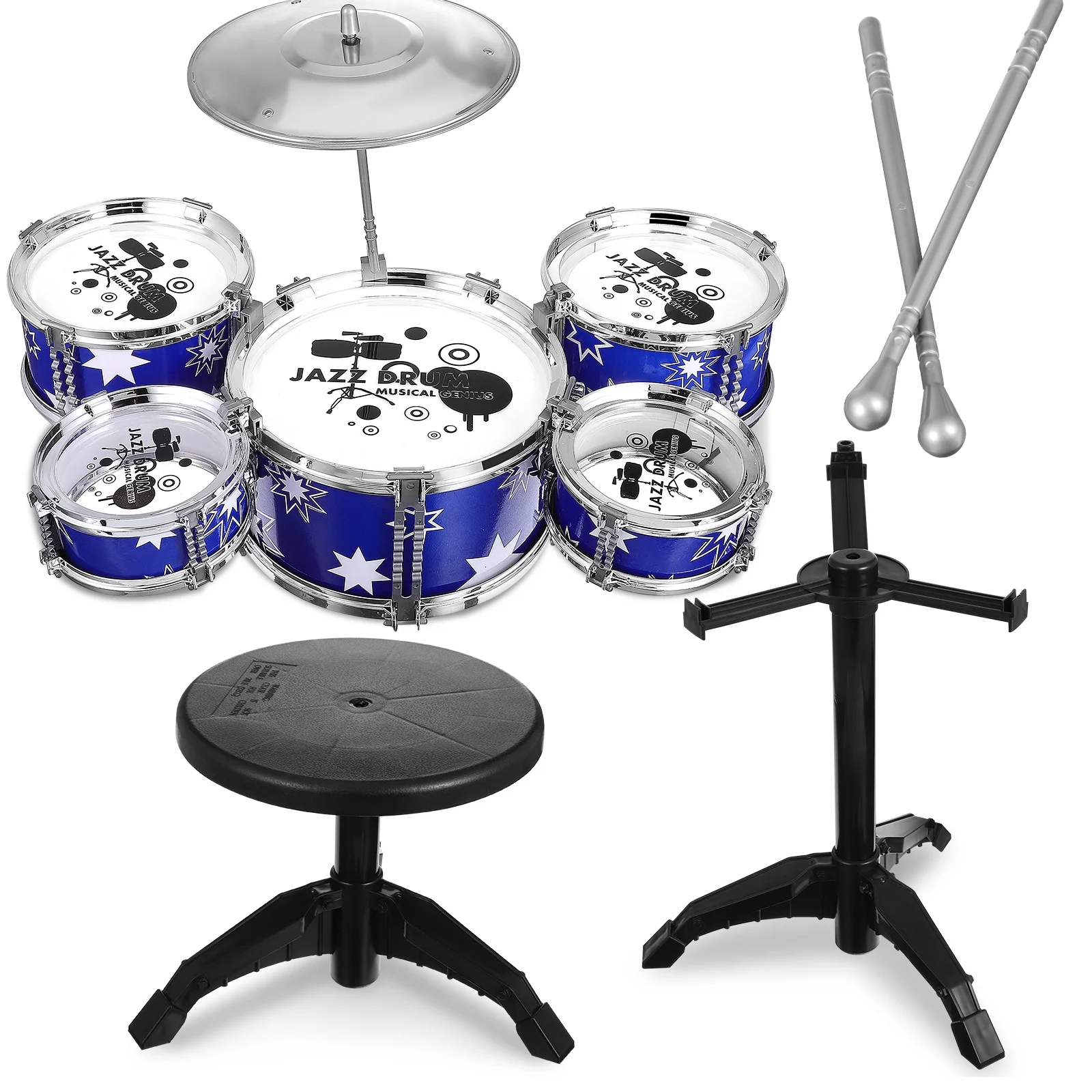 Chrismas Gifts Children's Drum Kit Baby Kids Musical Toy Toddler Miniature Educational
